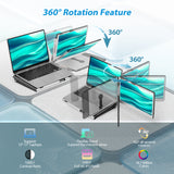 Teamgee 14" Laptop Screen Extender, 360° Rotation Portable Monitor for Laptop with Stand, 1080P FHD Dual Screen, Plug and Play for Windows, Mac, Surface, Dex & Switch, PS4/5